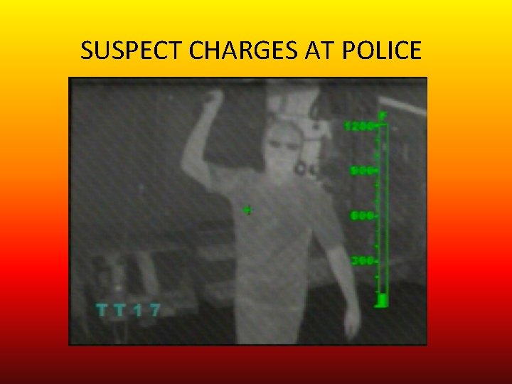 SUSPECT CHARGES AT POLICE 