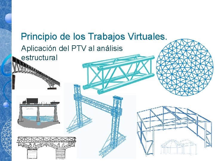 Principio de los Trabajos Virtuales. Aplicación del PTV al análisis estructural 