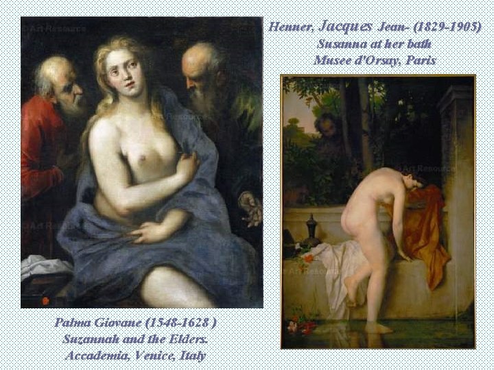Henner, Jacques Jean- (1829 -1905) Susanna at her bath Musee d'Orsay, Paris Palma Giovane