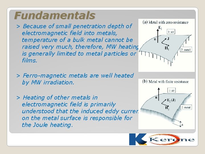 Fundamentals > Because of small penetration depth of electromagnetic field into metals, temperature of