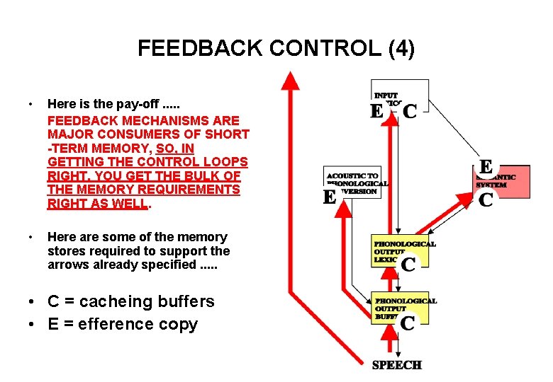 FEEDBACK CONTROL (4) • Here is the pay-off. . . FEEDBACK MECHANISMS ARE MAJOR