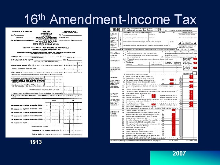 16 th Amendment-Income Tax 1913 2007 