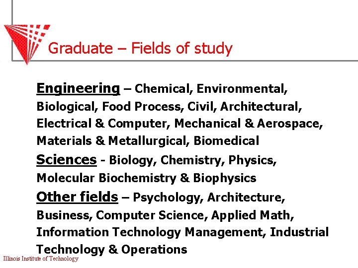 Graduate – Fields of study Engineering – Chemical, Environmental, Biological, Food Process, Civil, Architectural,