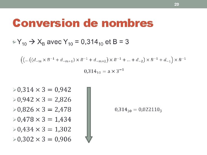 20 Conversion de nombres • 