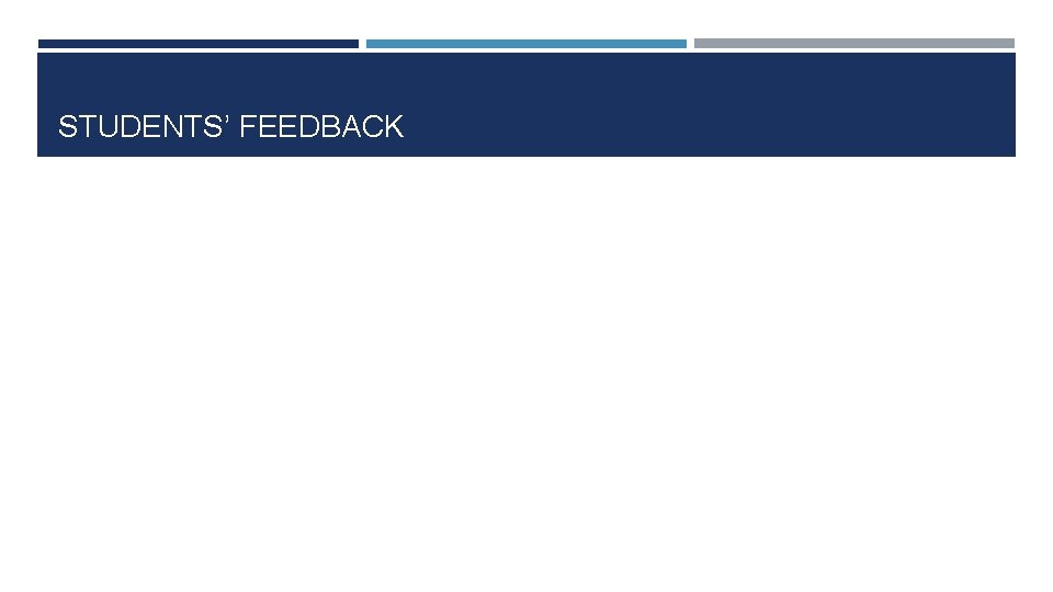 STUDENTS’ FEEDBACK 