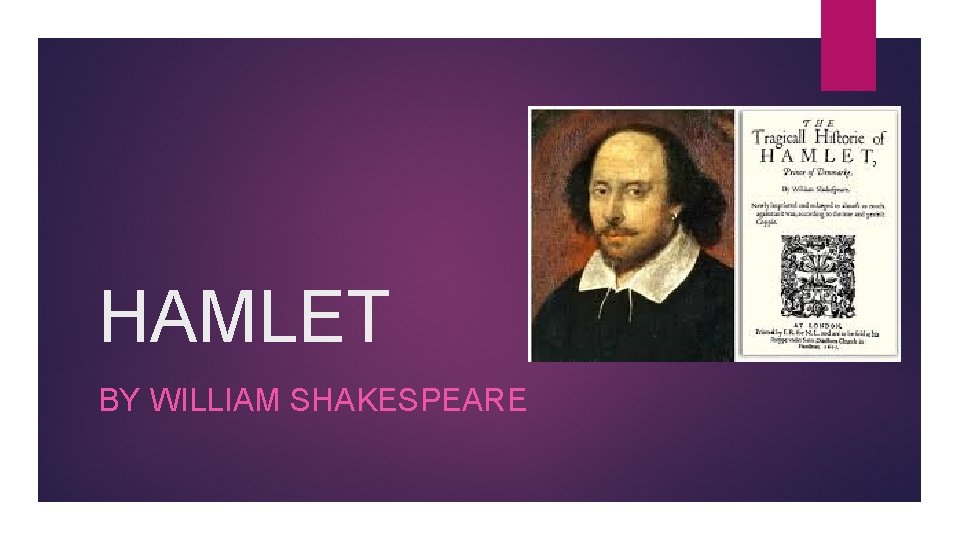 HAMLET BY WILLIAM SHAKESPEARE 