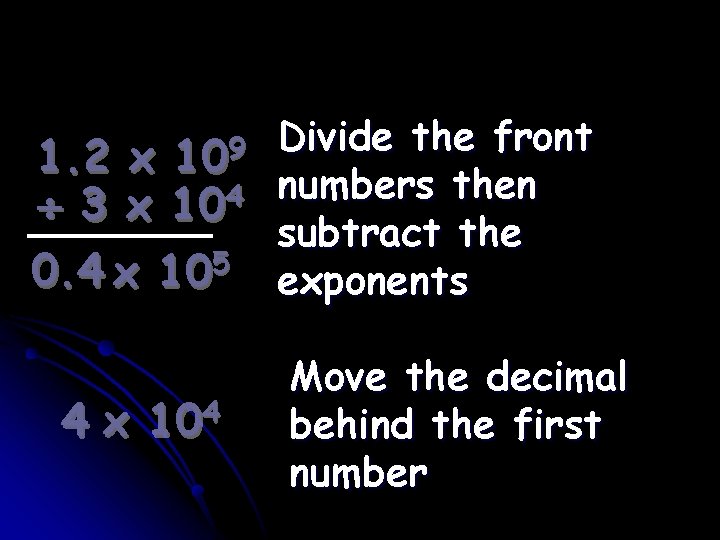 109 1. 2 x 3 x 104 0. 4 x 105 4 x 104