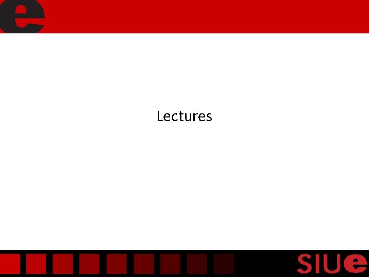 Lectures 