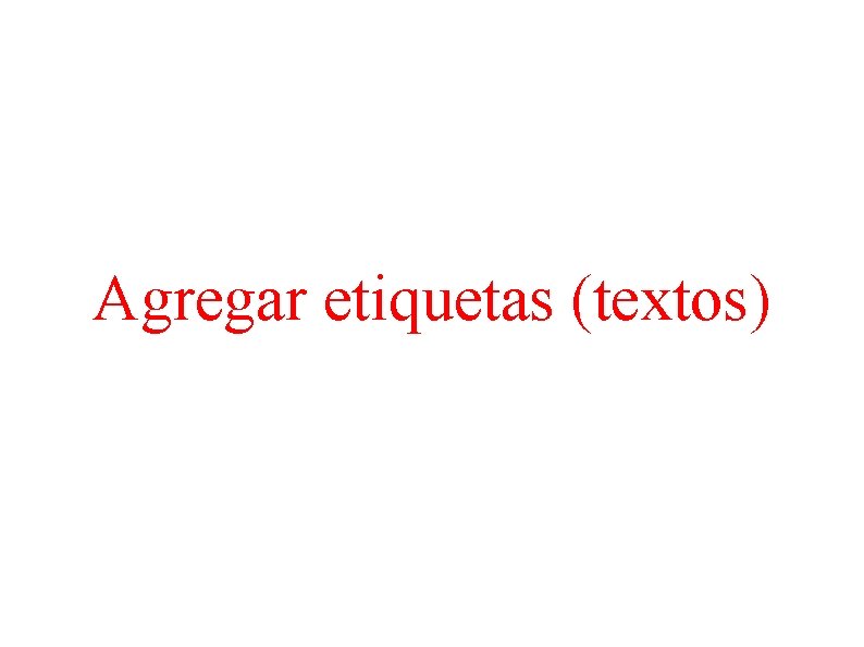 Agregar etiquetas (textos) 