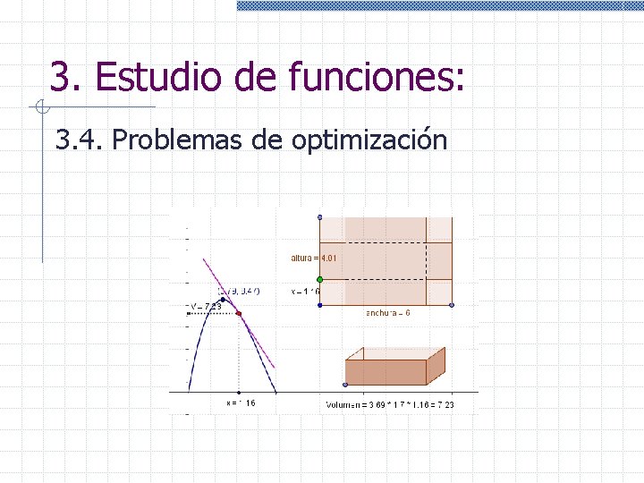 3. Estudio de funciones: 3. 4. Problemas de optimización 