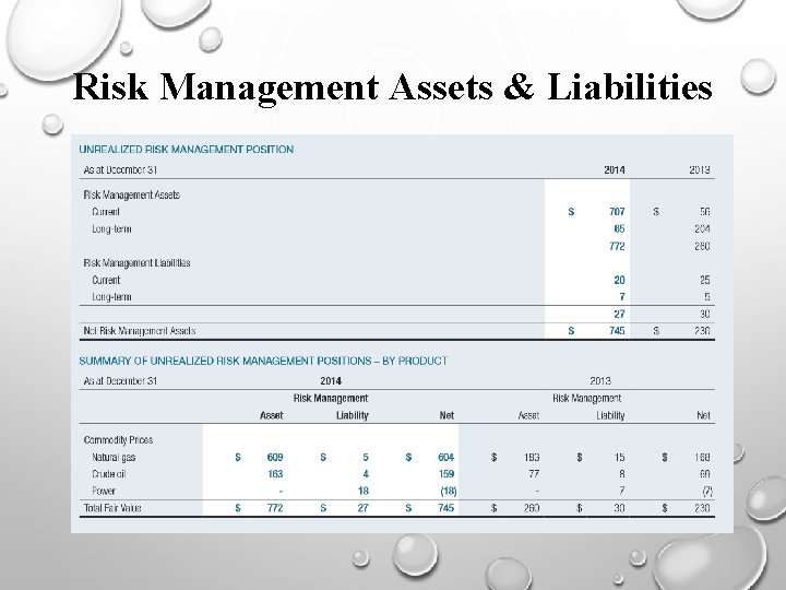 Risk Management Assets & Liabilities 