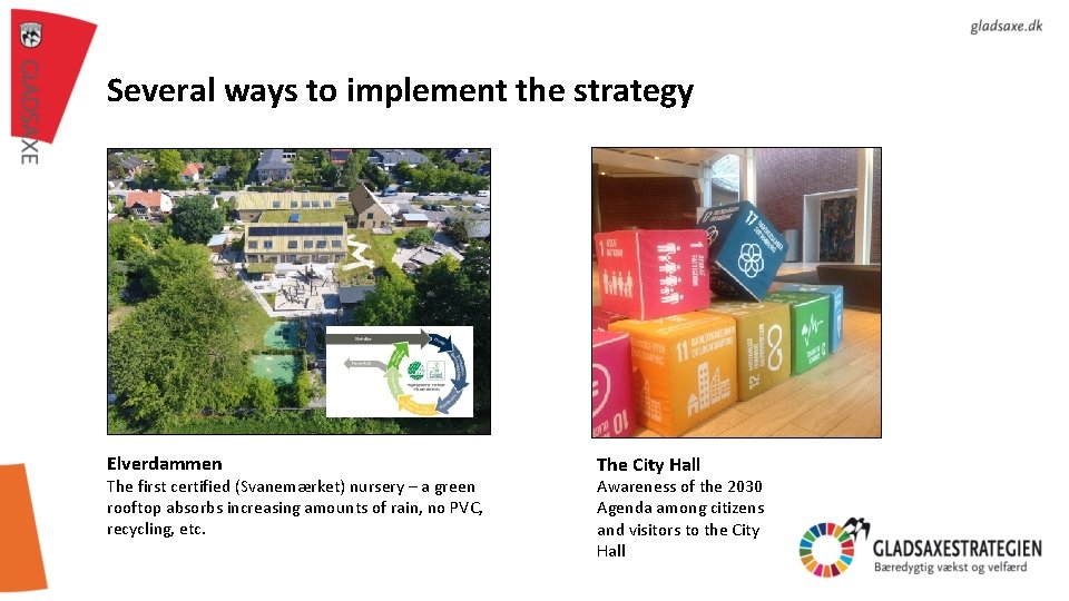 Several ways to implement the strategy Elverdammen The first certified (Svanemærket) nursery – a