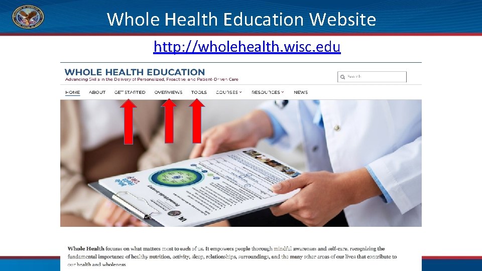 Whole Health Education Website http: //wholehealth. wisc. edu 