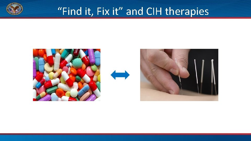 “Find it, Fix it” and CIH therapies 