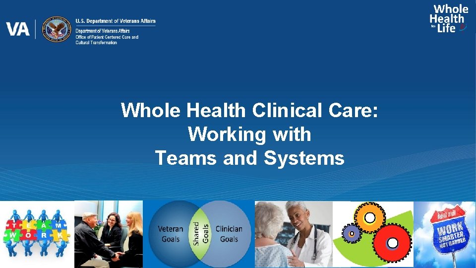 Whole Health Clinical Care: Working with Teams and Systems 