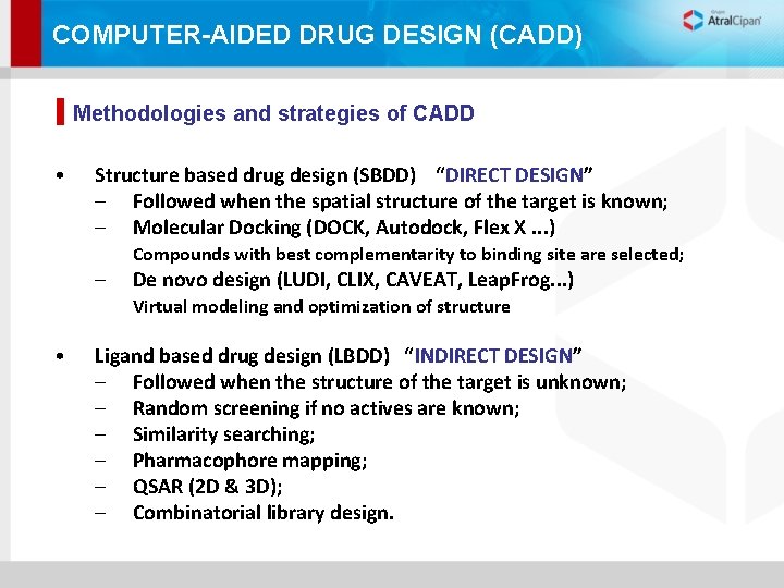 Cadd Examples Improving what Nature provides Tuberculosis and the ansamycins