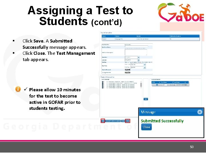 Assigning a Test to Students (cont’d) § § Richard Woods, Georgia’s School Superintendent “Educating