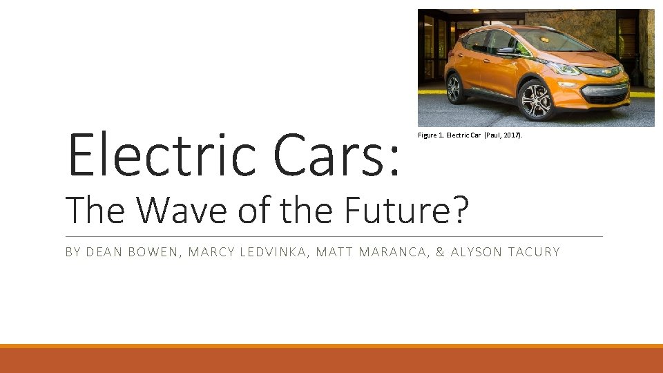 Electric Cars: Figure 1. Electric Car (Paul, 2017). The Wave of the Future? BY