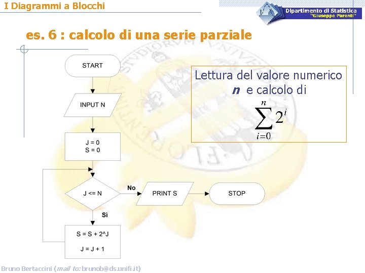 I Diagrammi a Blocchi es. 6 : calcolo di una serie parziale Lettura del