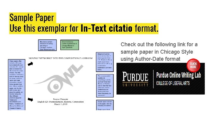 Sample Paper Use this exemplar for In-Text citationformat. Check out the following link for