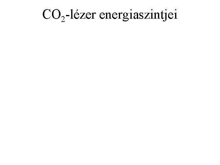 CO 2 -lézer energiaszintjei 