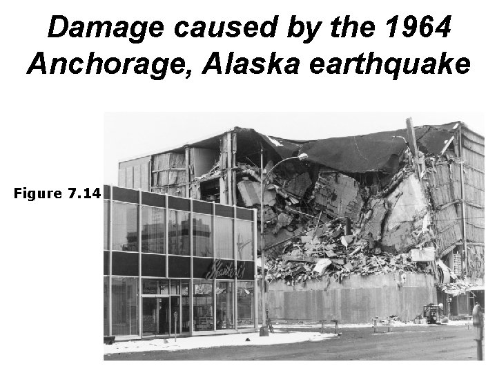 Damage caused by the 1964 Anchorage, Alaska earthquake Figure 7. 14 