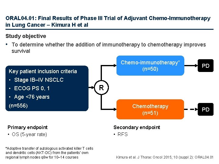 ORAL 04. 01: Final Results of Phase III Trial of Adjuvant Chemo-Immunotherapy in Lung