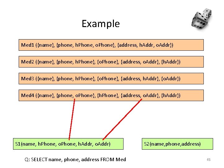 Example Med 1 ({name}, {phone, h. Phone, o. Phone}, {address, h. Addr, o. Addr})