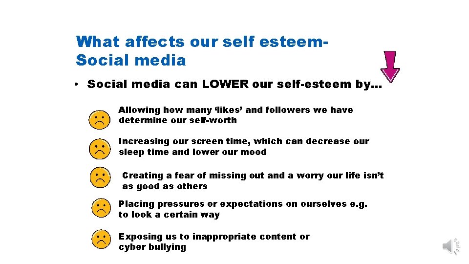 What affects our self esteem. Social media • Social media can LOWER our self-esteem