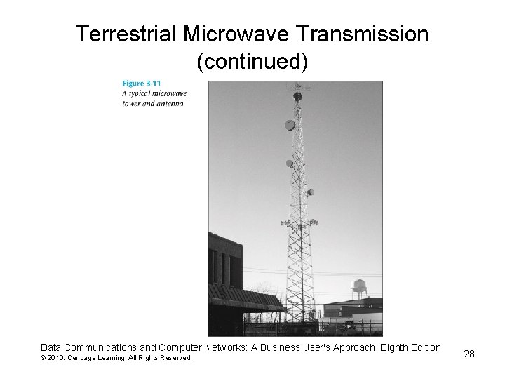Terrestrial Microwave Transmission (continued) Data Communications and Computer Networks: A Business User's Approach, Eighth