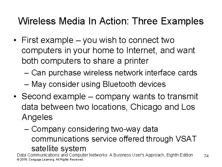 Wireless Media In Action: Three Examples • First example – you wish to connect