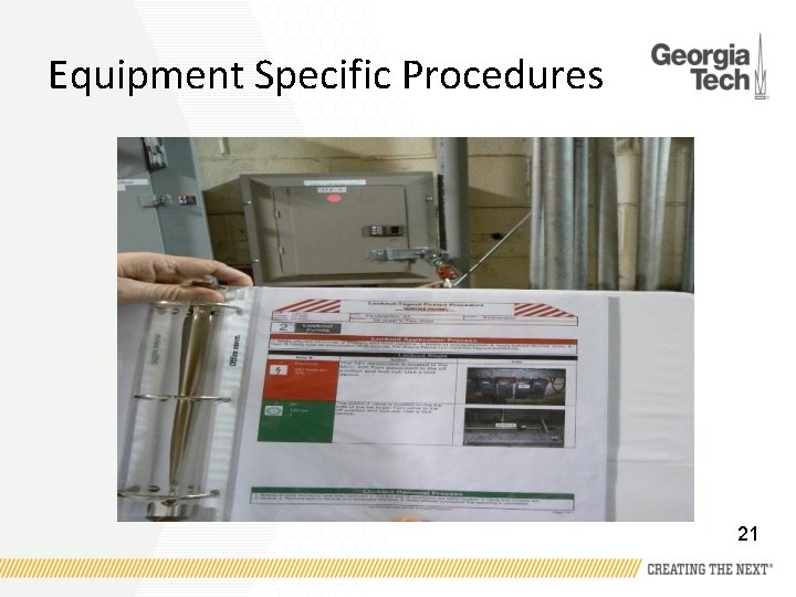 Equipment Specific Procedures 21 