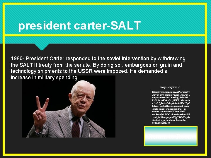 president carter-SALT 1980 - President Carter responded to the soviet intervention by withdrawing the