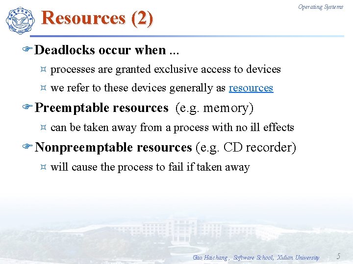 Operating Systems Hchgaoxidian Edu Cn Operating Systems Contents