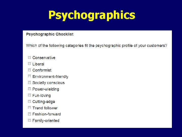 Psychographics 