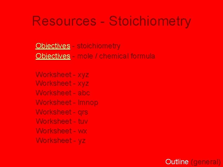 Resources - Stoichiometry Objectives - stoichiometry Objectives - mole / chemical formula Worksheet -