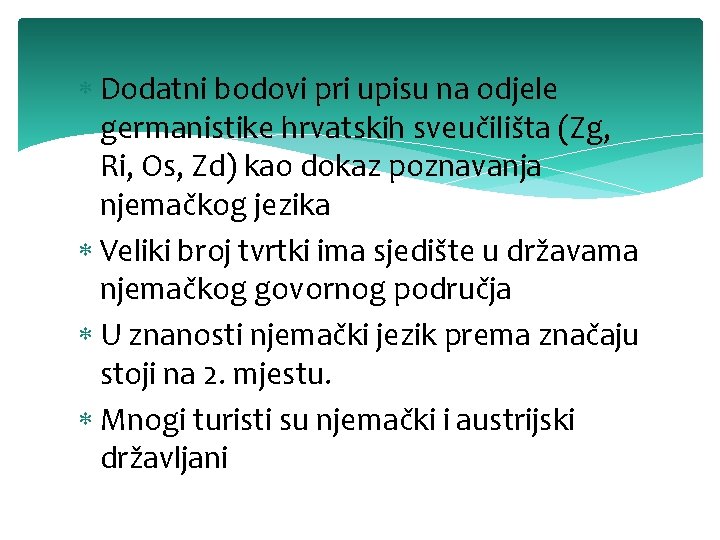  Dodatni bodovi pri upisu na odjele germanistike hrvatskih sveučilišta (Zg, Ri, Os, Zd)