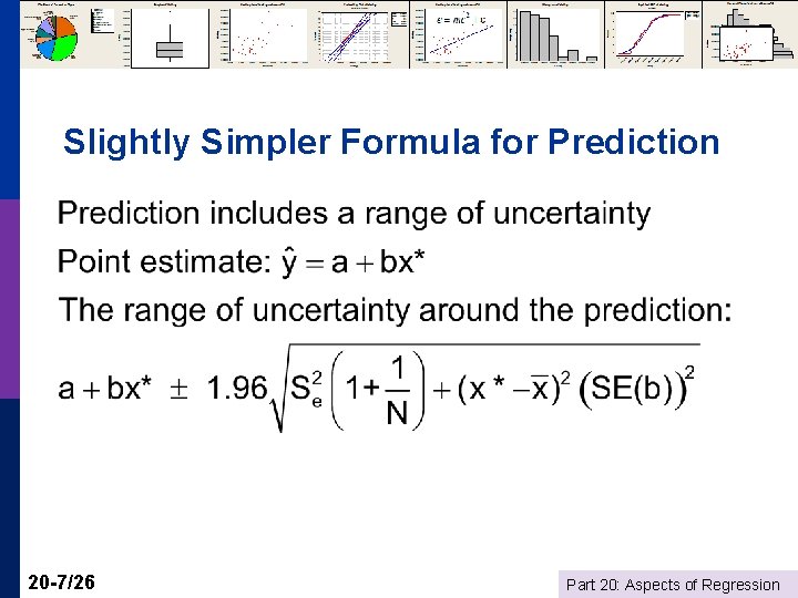 Slightly Simpler Formula for Prediction 20 -7/26 Part 20: Aspects of Regression 