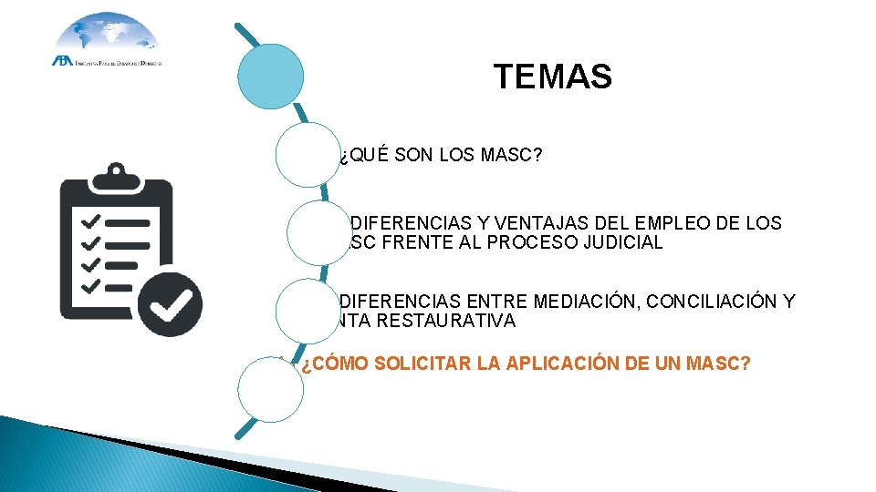 TEMAS 1. - ¿QUÉ SON LOS MASC? 2. - DIFERENCIAS Y VENTAJAS DEL EMPLEO TEMAS 1. - ¿QUÉ SON LOS MASC? 2. - DIFERENCIAS Y VENTAJAS DEL EMPLEO