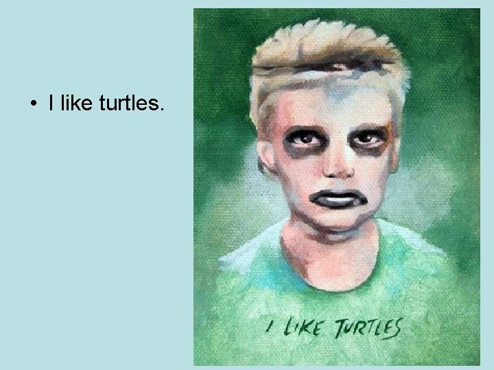  • I like turtles. 