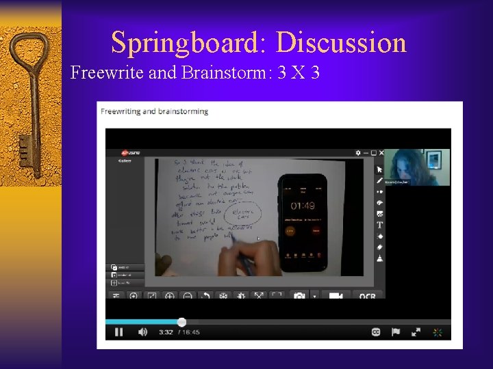 Springboard: Discussion Freewrite and Brainstorm: 3 X 3 