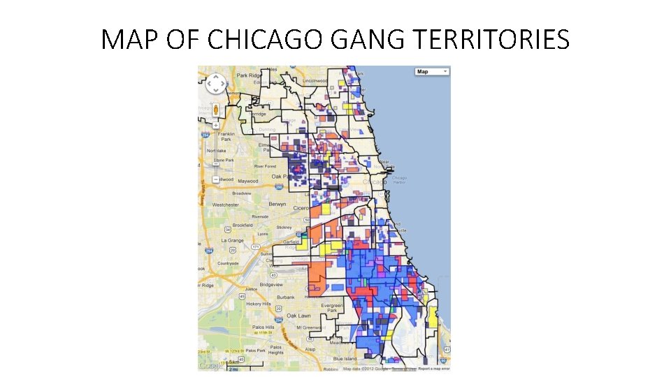 MAP OF CHICAGO GANG TERRITORIES 