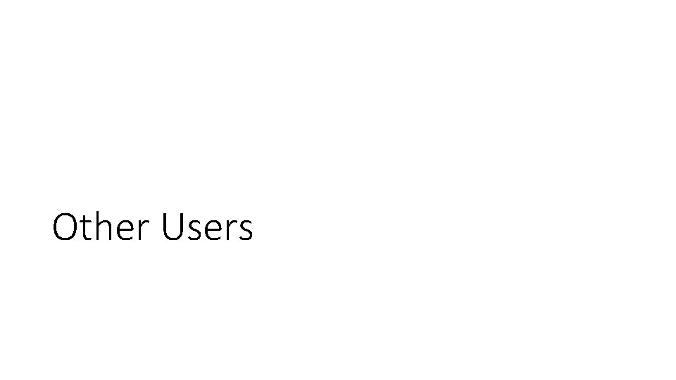 Other Users 