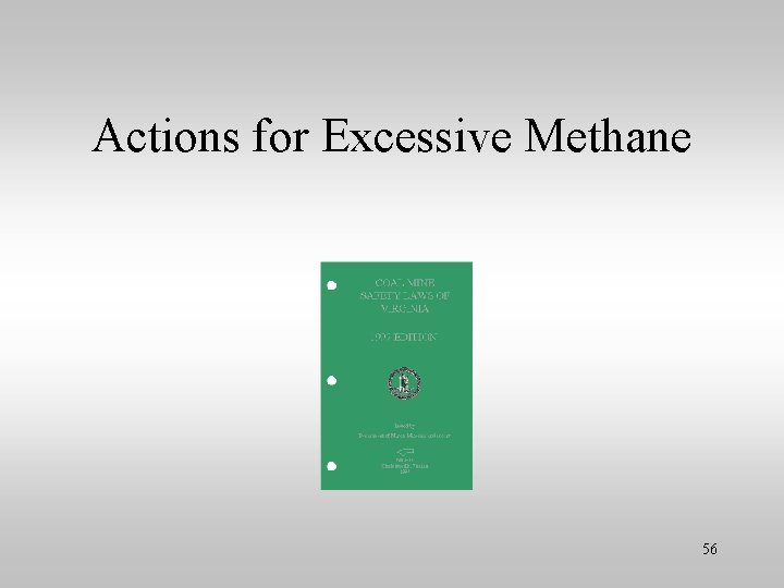 Actions for Excessive Methane 56 