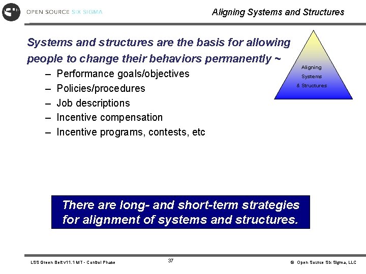 Aligning Systems and Structures Systems and structures are the basis for allowing people to