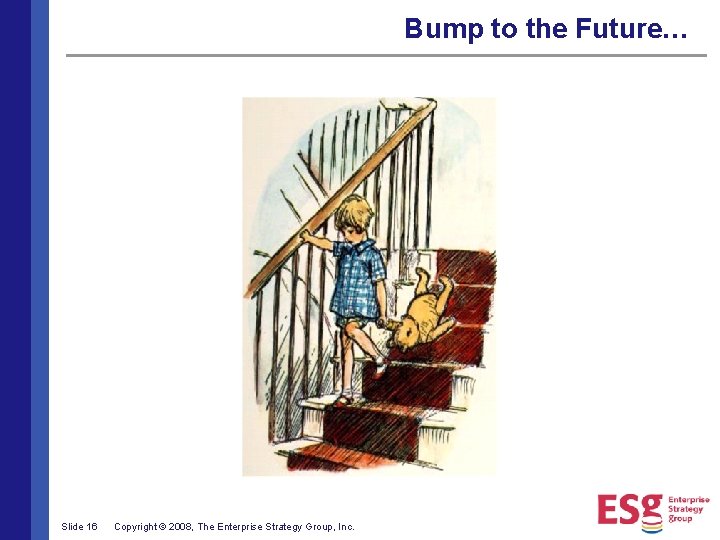 Bump to the Future… Slide 16 Copyright © 2008, The Enterprise Strategy Group, Inc.