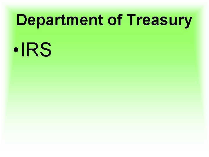 Department of Treasury • IRS 