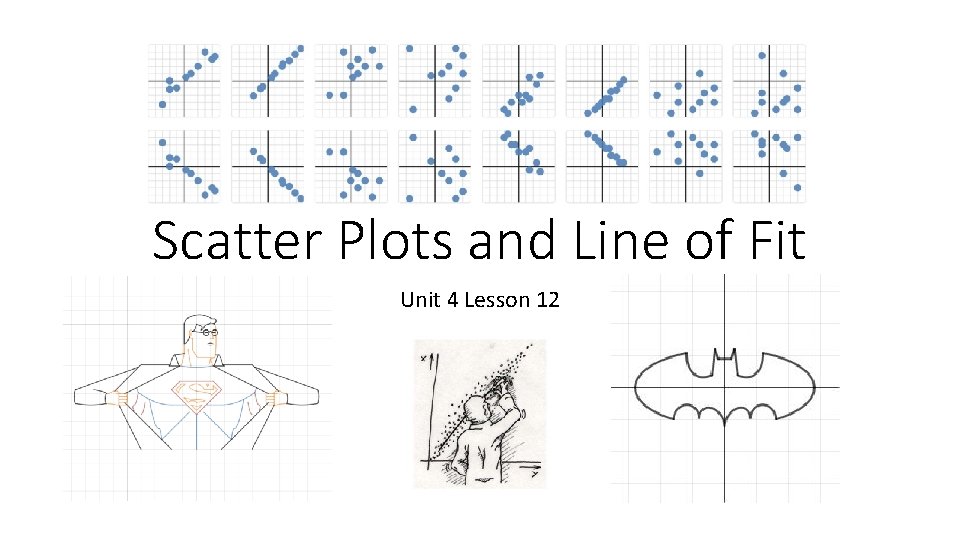 Scatter Plots and Line of Fit Unit 4 Lesson 12 