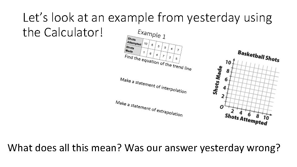 Let’s look at an example from yesterday using the Calculator! What does all this