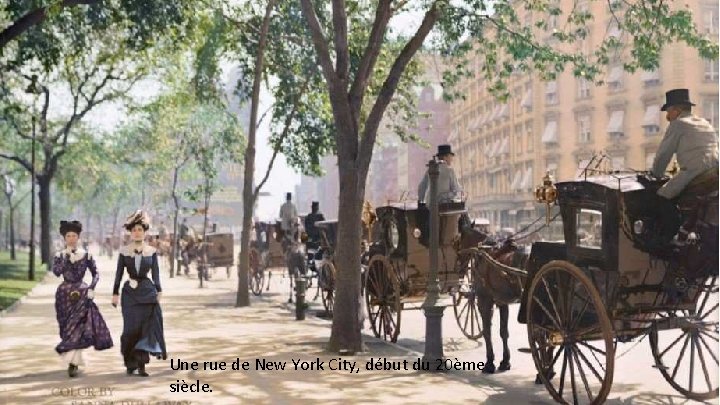 Une rue de New York City, début du 20ème siècle. 